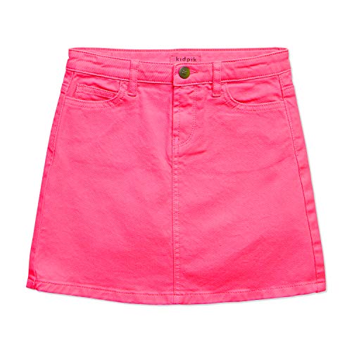 Kidpik Colored Denim Skirt|Pink Peacock|10 #TOP13
