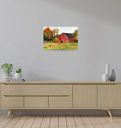 Imagekind Wall Art Print Entitled Autumn Barn By Miriam Schulman | 32 X 21 #TOP1