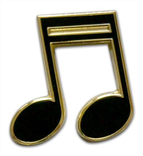 Image of Novel Merk Music Note Lapel Pin, Hat Pin & Tie Tack Set - Clutch Back