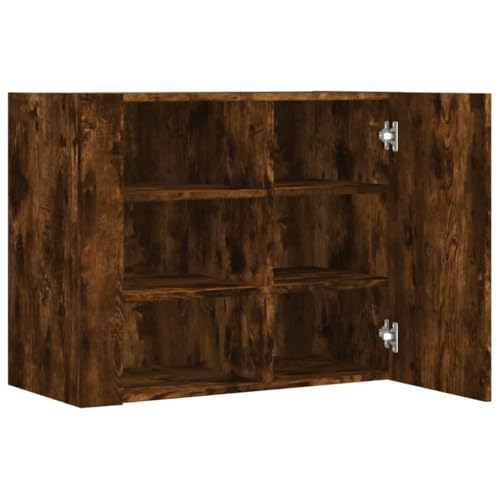 Estantería de pared y repisas de madera de ingeniería con amplio espacio de almacenamiento 8