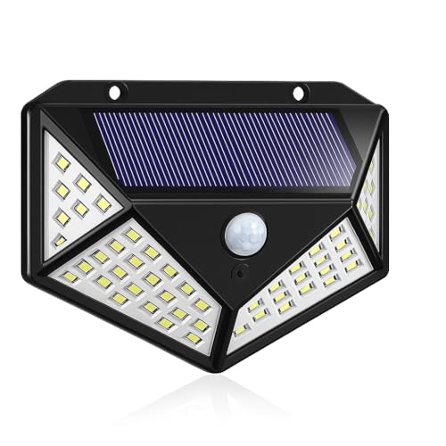 Image of Boosty 100 LED Solar Motion Sensor Wall Light 4 Side Bright Light with Dim Mode - Security Lamp for Home,Outdoors Pathways | Bright Solar Wireless Security Motion Sensor Light 100 Led (6)