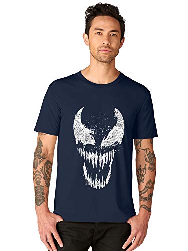Image of Men's Cotton Graphics Printed Tshirt(BHVENOMHalf;)