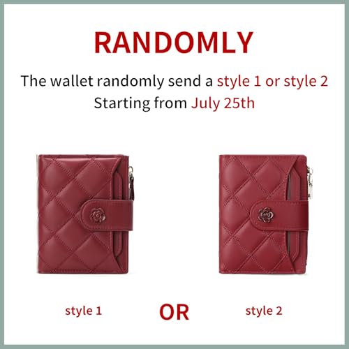 Image of RNIEGA Small Wallets for Women Leather Bifold Wallet Women RFID Blocking Purse Credit Card Holder with 15 Card Slots and ID Window Coin Pocket