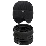 ZXTGBQ Gorros de Invierno para Hombre, Gorro Beanie de Lana para Hombre y Mujer, Suave y Elástico, Braga Cuello, Esqui Moto Ciclismo Snowboard Running