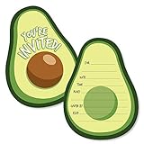 Big Dot of Happiness Hello Avocado - Shaped Fill-In - Fiesta Party Invitation Cards with Envelopes - Set of 12