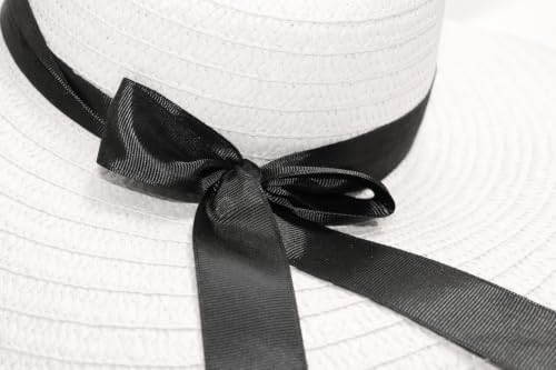 Image of Summer Medium Brim Floppy Beach Straw Hats for Women