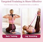 Multifunction Tension Rope, 6-Tube Elastic Yoga Pedal Puller Resistance Band, Natural Latex Tension Rope Fitness, for Abdomen/Waist/Arm/Leg Stretching Slimming Training