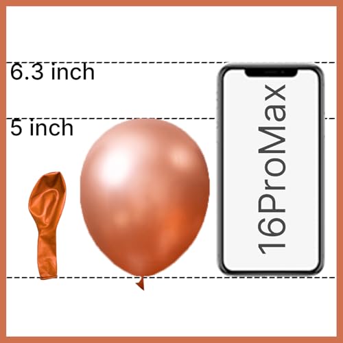 Image of PartyWoo Metallic Rose Gold Balloons, 50 pcs 5 Inch Rose Gold Metallic Balloons, Rose Gold Balloons for Balloon Garland or Arch as Bachelorette Party Decorations, Wedding Decorations, Rose Gold-G107