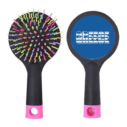 Brosse à cheveux démêlante Grèce avec base coussin au style Art déco