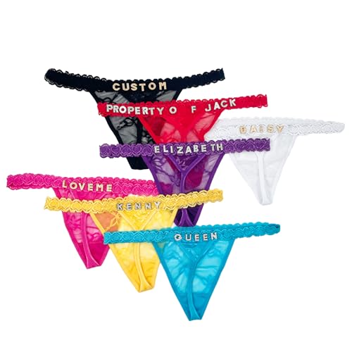 String personnalisé avec nom en strass : finie la lingerie invisible et banale