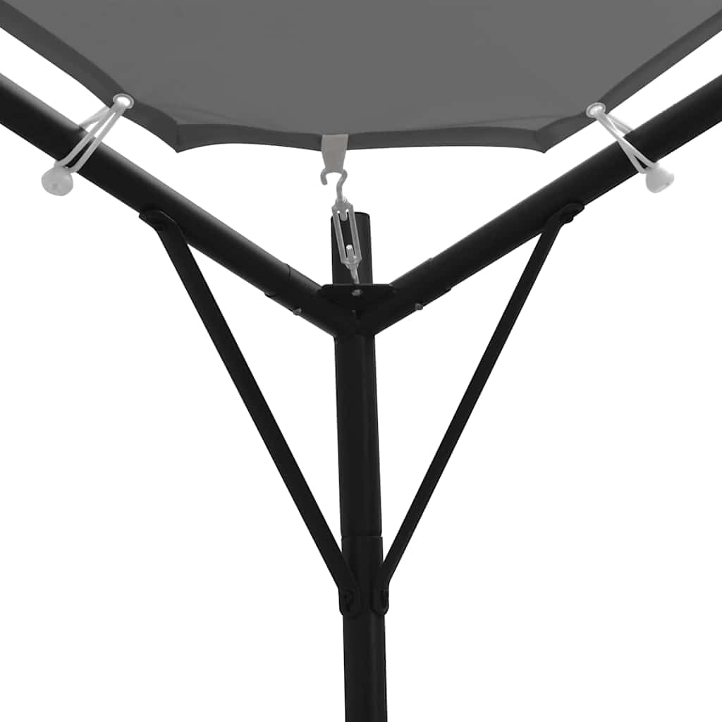 Tonnelle de jardin en métal anthracite 4 x 4 m
