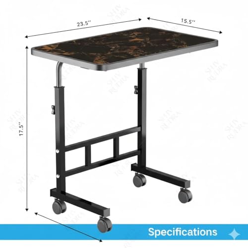 Image of Multi-Purpose Laptop Table, Study Table| Bed Table| Adjustable Height, Portable for Office, Work Form Home | DIY Table, Easy to Assemble, Engineered (GOLDEN)