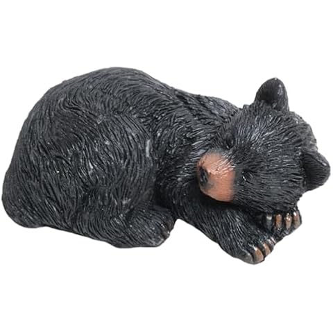 The Bridge Collection 3" Sleeping Black Bear Figurine - Black Bear Decor for Cabin, Mountain, Forest Decor for Home- Camping Decor for Home - Naptime Bear Cover