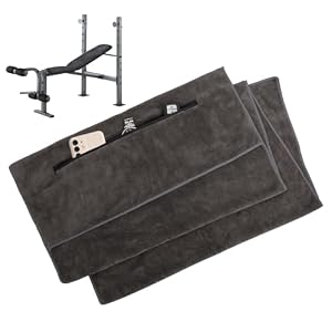 Fitnesshanddoek 120 x 50 cm, sporthanddoek, sporthanddoek, fitnessstudio, microvezel handdoeken met ritssluiting en bevestigingscapuchon voor sport, yoga, ontspanning en outdoor-gebruik, grijs