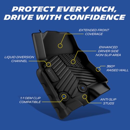 Image of Michelin Vehicle Mats for 2009-2021 Nissan Frontier King Cab | Not Fit Crew Cab, All-Weather TPE Custom Fit Liner, Premier