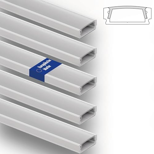 INNOVATE LED Profil 2m Weiß 5er Set [Aluprofil inkl. Diffusor Milchig] Kühlkörper LED Streifen 2m I Indirekte Beleuchtung Wohnzimmer I Alu U Profil Lichtleiste Indirekte Beleuchtung Decke Küche