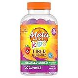 Metamucil Kids Fiber Gummies, No Sugar Added, 5g Prebiotic Plant-Based Fiber Supplement Blend, Mixed Berry Flavored, 120ct Gummies