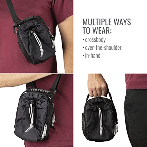 Festival Crossbody Bag - Water Bottle Carrier with Zippered Pocket to Hold Phone, Wallet, and Keys3