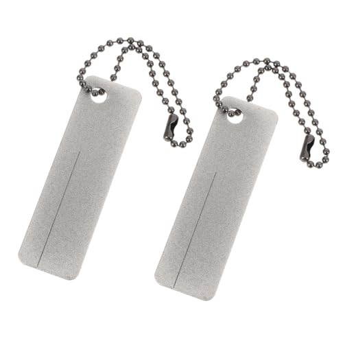 Toddmomy Diamond Sharpening Stone 2 Sharpening Stones Silver Portable