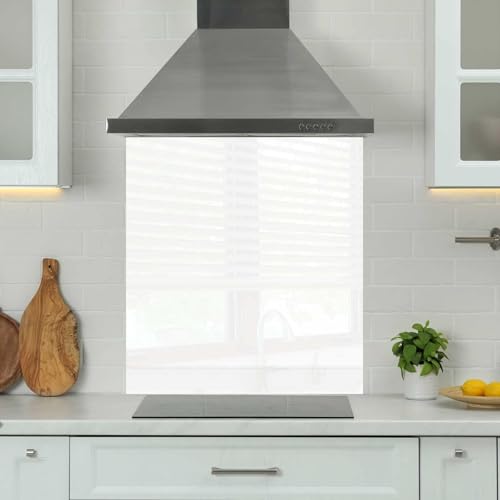 Image of Premium 75 x 70cm White 6mm Glass Toughened Kitchen Splashback