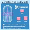 Dual Toe Nail Forms for Poly Gel Extensions, Reusable Full Cover Wide French Toenail, Press on Toenails for Women Extensions Home DIY Nail Salon 300PCS 15Sizes