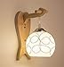 Produktbild Wandlampe aus Holz mit Verstellbarem Flexibles Leseleuchte und Verstellbarer Schalter Innenbeleuchtung Wand Lampe für Schlafzimmer Bett Büro-Weißes Licht, warmes weißes Licht