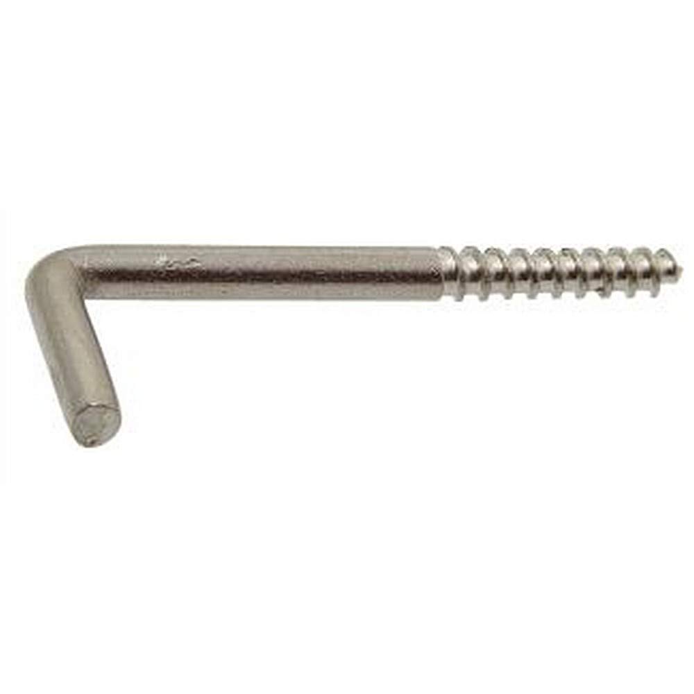 100 ganchos en ángulo 5 x 60 acero inoxidable A2.