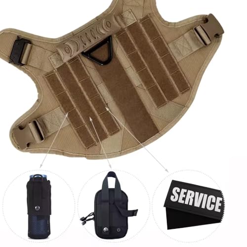 WAYO Dog Harness and Leash Set 6 Items - Military Tactical Vest with Collar for German Shepherd, Malinois, No Pull Training Walking Harness with Adjustable Straps (S/M/L/XL) (Camouflage, S) by WaYo - Used condition - Image 5