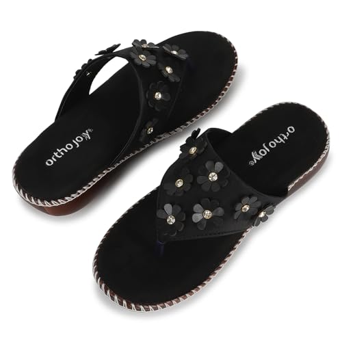 Image of ORTHO JOY doctor Fancy Footwear for women || Orthopedic Women's Fancy Slipper /Sandal For Women