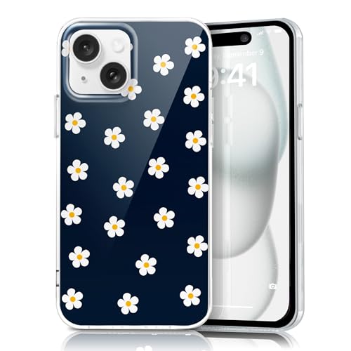 Coque iPhone 15 motif fleurs marguerites le cadeau idéal élégant et utile pour femme