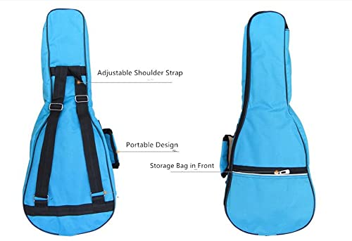 Image of Ukulele Case with 5MM Sponge Padding Adjustable Shoulder Strap 21 Inch (26 Inch, Blue)
