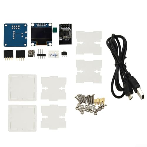 Mini reloj de proyectos electrónicos DIY con funcionalidad WiFi y carcasa acrílica para una fácil visualización
