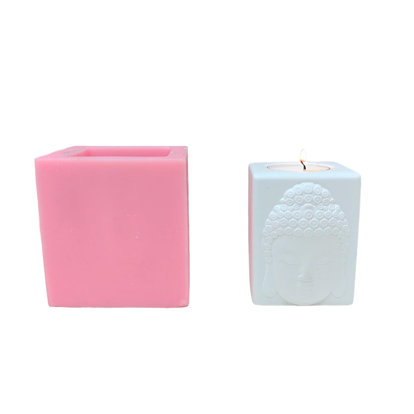 Buxuaaaa Silicone Vase Molds Silicone Tealight Holder Molds Striped Candlestick for Tealight Holder Decoration Home Decorations