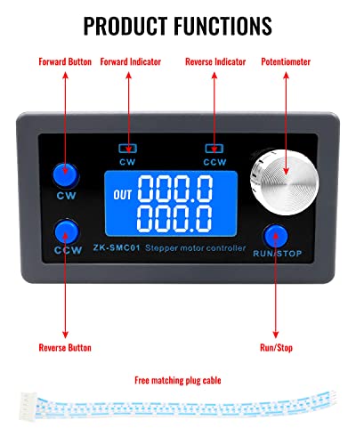 Emiho Stepper Motor Controller Dc 5-30V Fit For Nema17/23 Motor, 1/128 Micro-Step Resolution Forward Reverse Delay Time Angle Speed Adjustable Stepper Motor Control Module With Hd Display #TOP2
