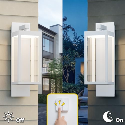 Image of Outdoor Wall Light Fixtures, Outdoor Light Fixtures Wall Mount, Wall Sconce Lighting with Led Bulbs, Anti-Rust Modern Matte Black Outside Lights for Patio Front Door Entryway Garage