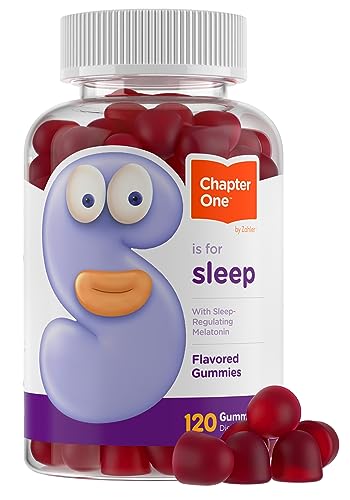 Zahler Chapter One Sleep Gummies - 2.5 mg Melatonin Gummies to Support Restful Sleep - Dietary Supplement for Kids Bedtime Routine - Kosher Gluten-Free & Dairy-Free - 120 Count