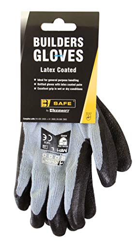 BUILDERS LATEX GLOVE BLACK EXTRA LARGE