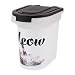 Paw Prints 37910 15 lb. Plastic Pet Food Bin, 12.5" L x 9.75" W x 13.38" H