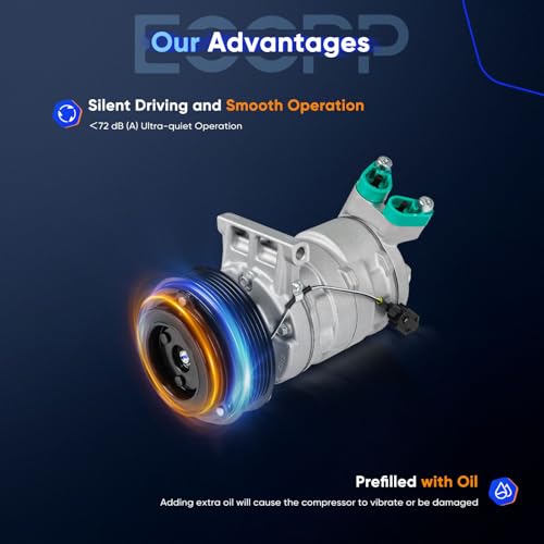 Image of ECCPP AC Compressor Fit for Nissan Tiida 1.8L 2007-2015 Fit for Nissan Versa 1.8L 2007-2012 AC Compressor with Clutch