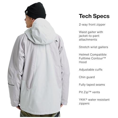 Image of Burton Men's Reserve 2-Layer Insulated Jacket - Waterproof Winter Snowboard Jacket with Helmet Compatible Hood
