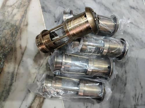 Brass Brown Antique Nautical Coal Miners Oil Lamp for Mining