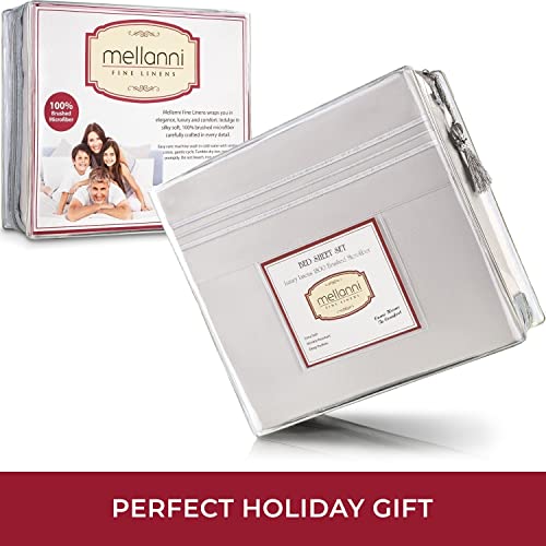 image for Mellanni California King Sheets - Hotel Luxury 1800 Bedding Sheets & P