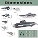 WASAiKA Aircraft Carrier Toy and Submarine Toy Naval Ship with Launching Small Scale Model Fighter Jet Toy and Torpedoes, Ideal Army Toys Set for Kids Boys Girls