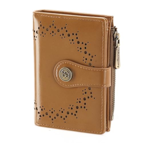 Image of Small Wallet for Women Bifold Credit Card Holder Compact Women Wallet with Zipper Coin Pocket