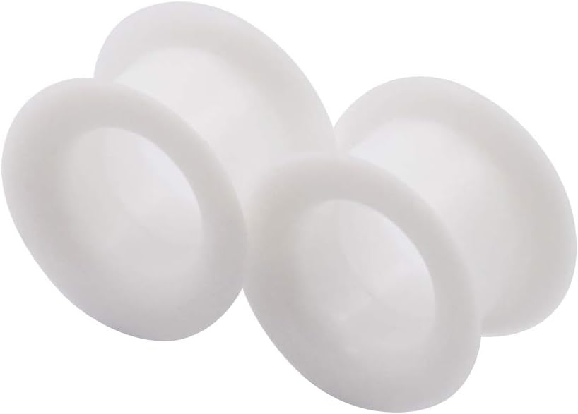 Oyaface 2 PC Colorful Hard Silicone Flexible Ear Skin Tunnels Plugs Hollow Ear Gauges 2G-25mm - Image 2