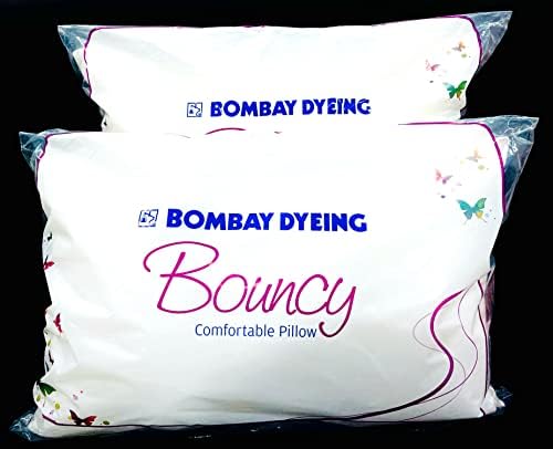 Bombay Dyeing Cotton & Fibre Comfy Pillows (White, Large) - Pack of 2-image-41