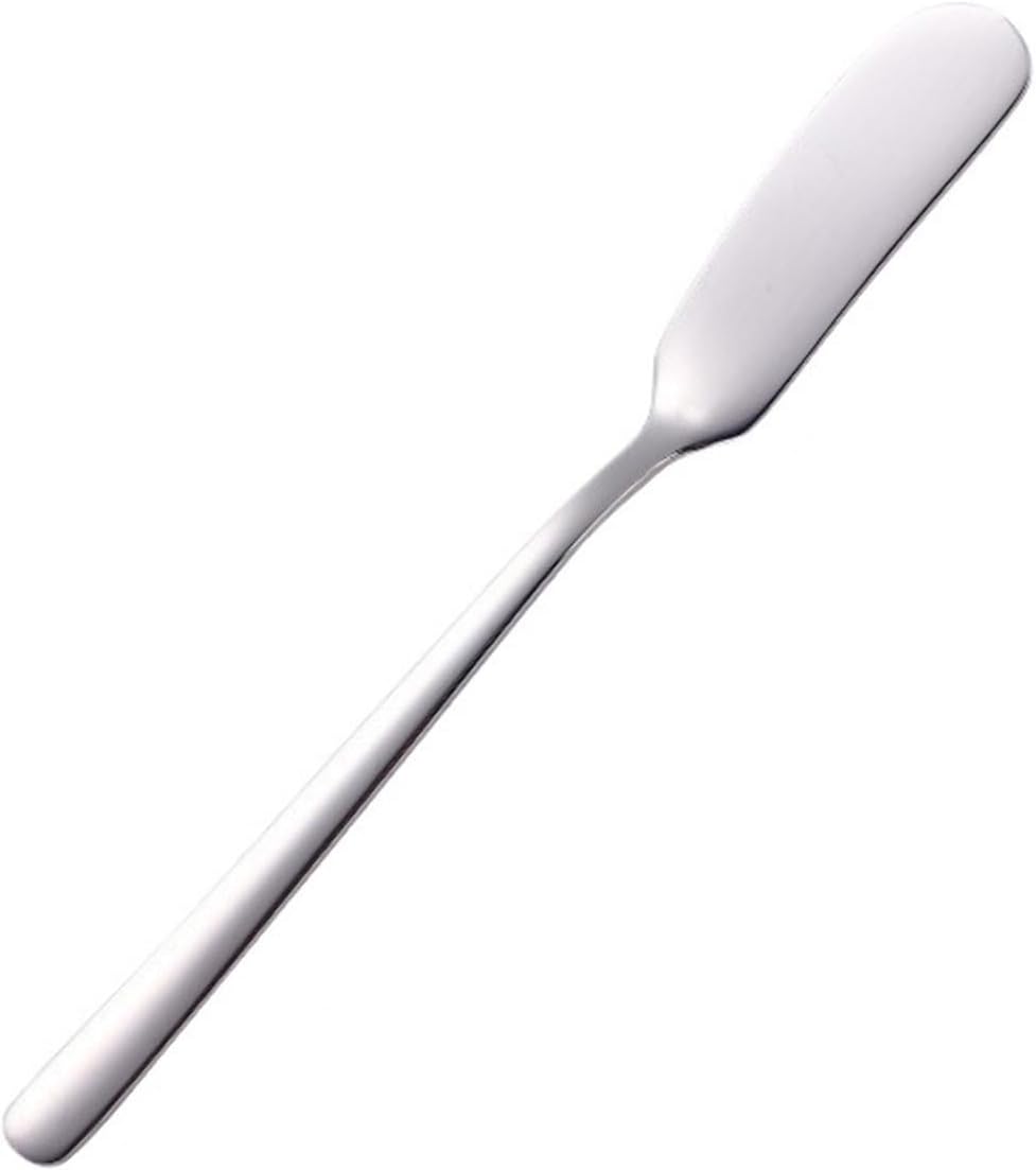 Butter Knives 20/40/100PCS Stainless Steel Knife Round Head Long Handle Jam(20pcs)