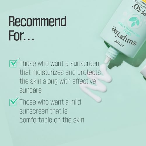 Etude Sunprise Mild Airy Finish Sun Milk Spf50+ / Pa++++ | Sebum-Free, Non-Sticky, Long Lasting Protection, 100% Mineral Based Korean Sunscreen thumb #2