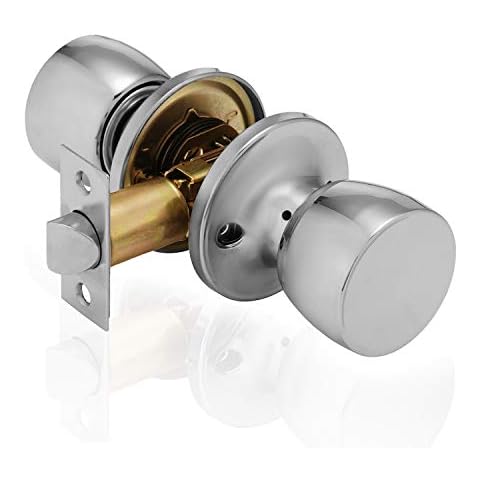 XFORT Durchgangsknopf-Set Satiniert Chrom, Türgriff im Tulpen-Design für Innentüren, ideal für Räume, die nicht abgeschlossen werden müssen, wie z. B. Durchgang, Küche und Wohnzimmer Cover