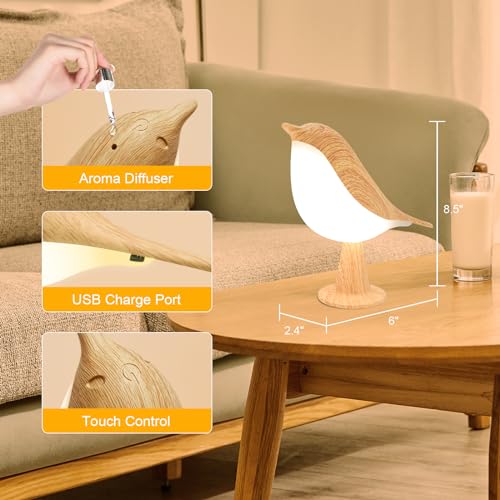 Deogos TABLE LAMP Touch Control Bird Lamps, Bedside Lamp, Brid Night Light, Cordless Small Desk Lamps Battery Operated Nightstand Lamp thumb #5